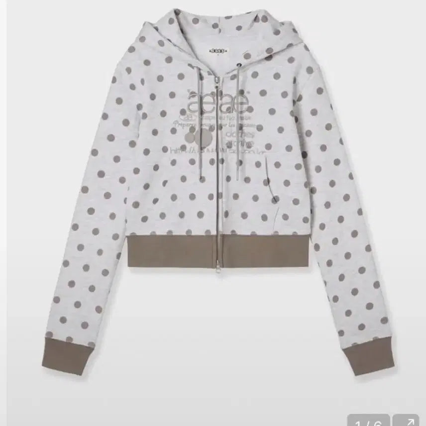 [BUNJANG] Aeae Dot Hooded Zip-Up / Aeae 도트 후드집업
