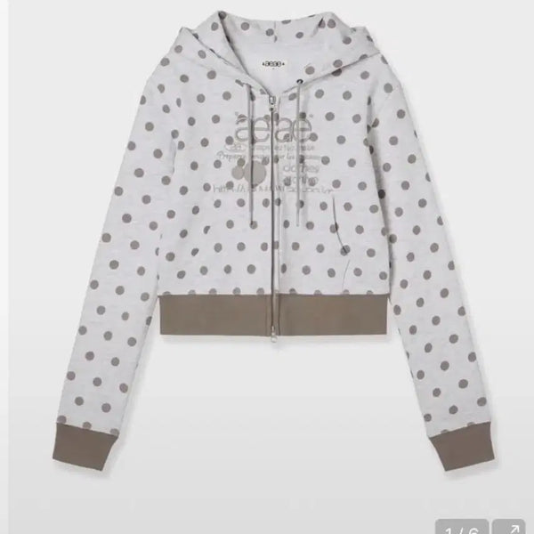 [BUNJANG] Aeae Dot Hooded Zip-Up / Aeae 도트 후드집업