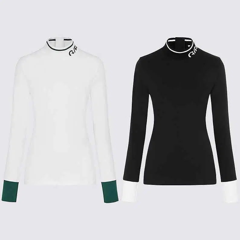[BUNJANG] G/FORE Women's Half-Neck Base Layer Long-Sleeve T-Shirt / 지포어 여성 하프넥 베이스 레이어 티셔츠 긴팔티 2칼라