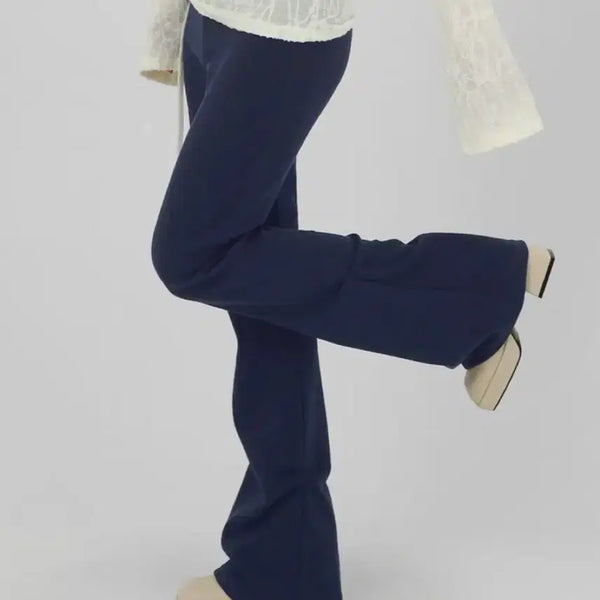 [BUNJANG] Shirring Bootcut Banding Pants Navy / 새상품|셔링 부츠컷 밴딩 팬츠 네이비 2.58->1.0 에이블리 지그재그 판매