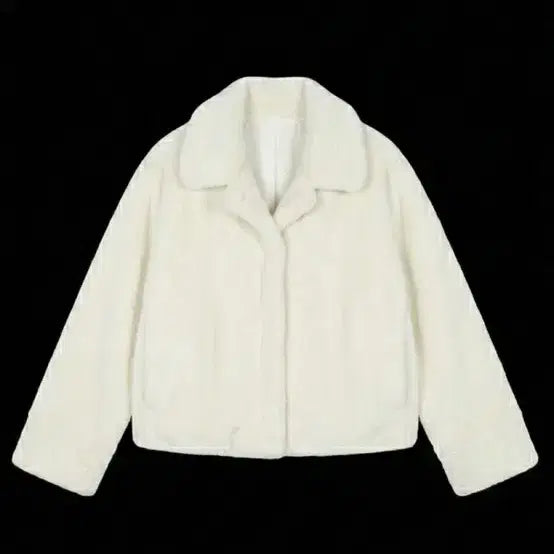 [BUNJANG] Ivory Fur Jacket Coat Jumper / 아이보리 퍼 자켓 코트 점퍼 에이블리 지그재그 판매