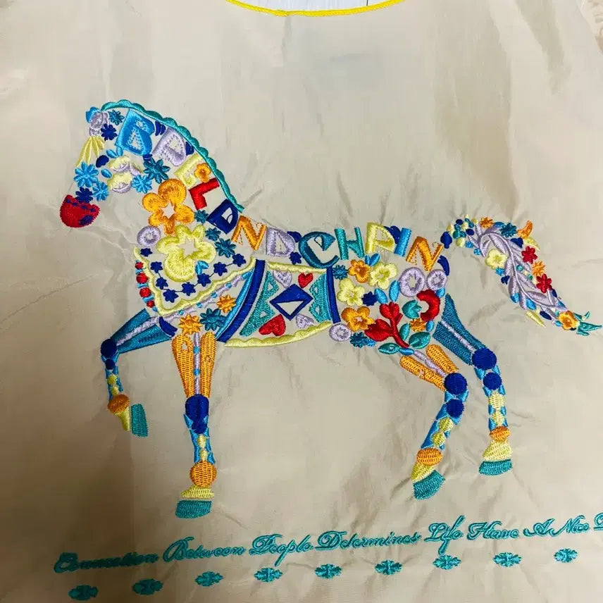 [BUNJANG] Embroidered Horse Design Eco Bag / 자수 말 모양  에코백