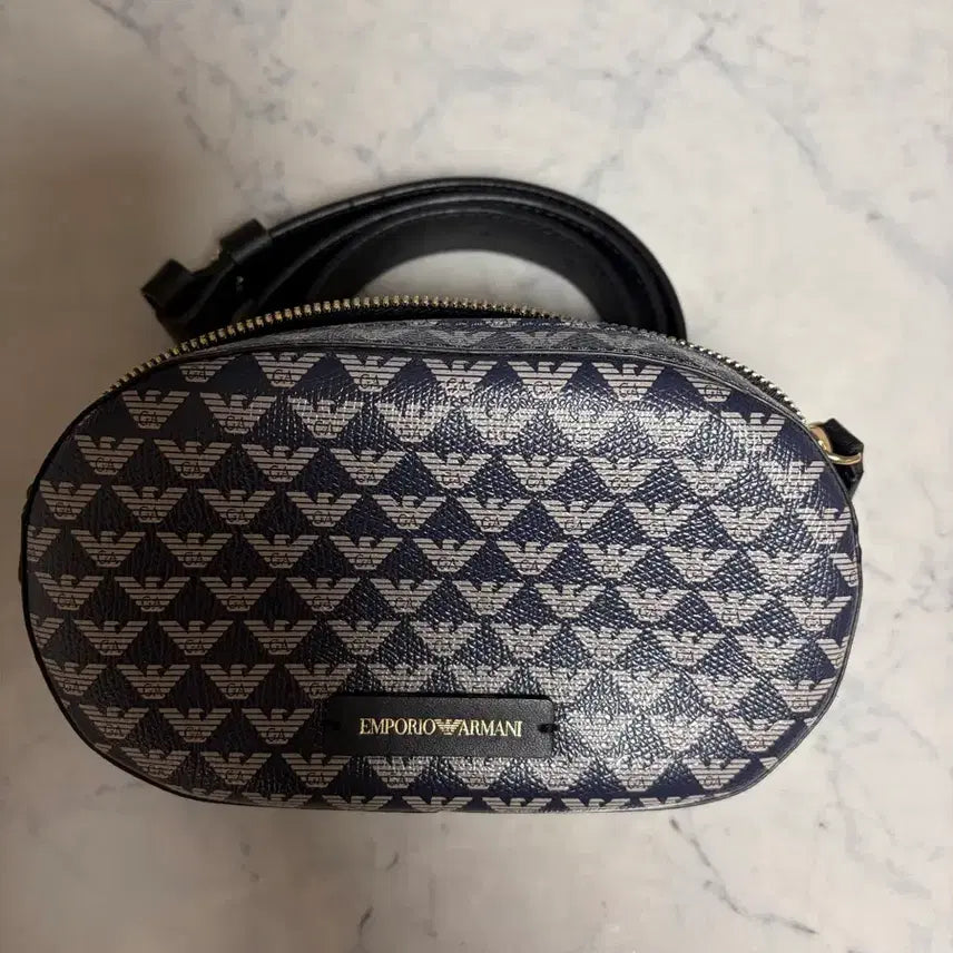 [BUNJANG] Emporio Armani Logo Pattern Belt Bag / 엠포리오 아르마니 벨트백