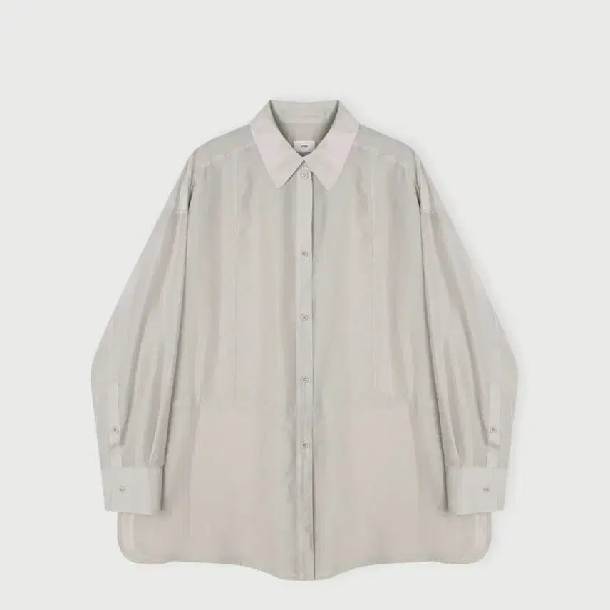 [BUNJANG] ETHOS Sheer Sleeve Shirt Grey / ETHOS 에토스 시어 슬리브 셔츠 그레이 새제품