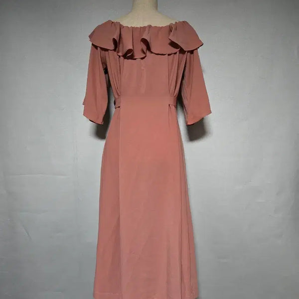 [BUNJANG] Coral Ruffle Long Dress / 코랄 러플 롱원피스