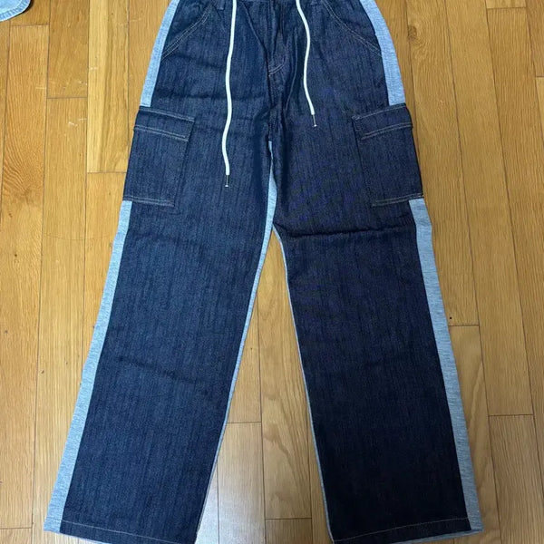 [BUNJANG] Matahari Denim Mix-Match Training Pants / (새상품) MATAHARI 데님 트레이닝 팬츠 데님 믹스매치