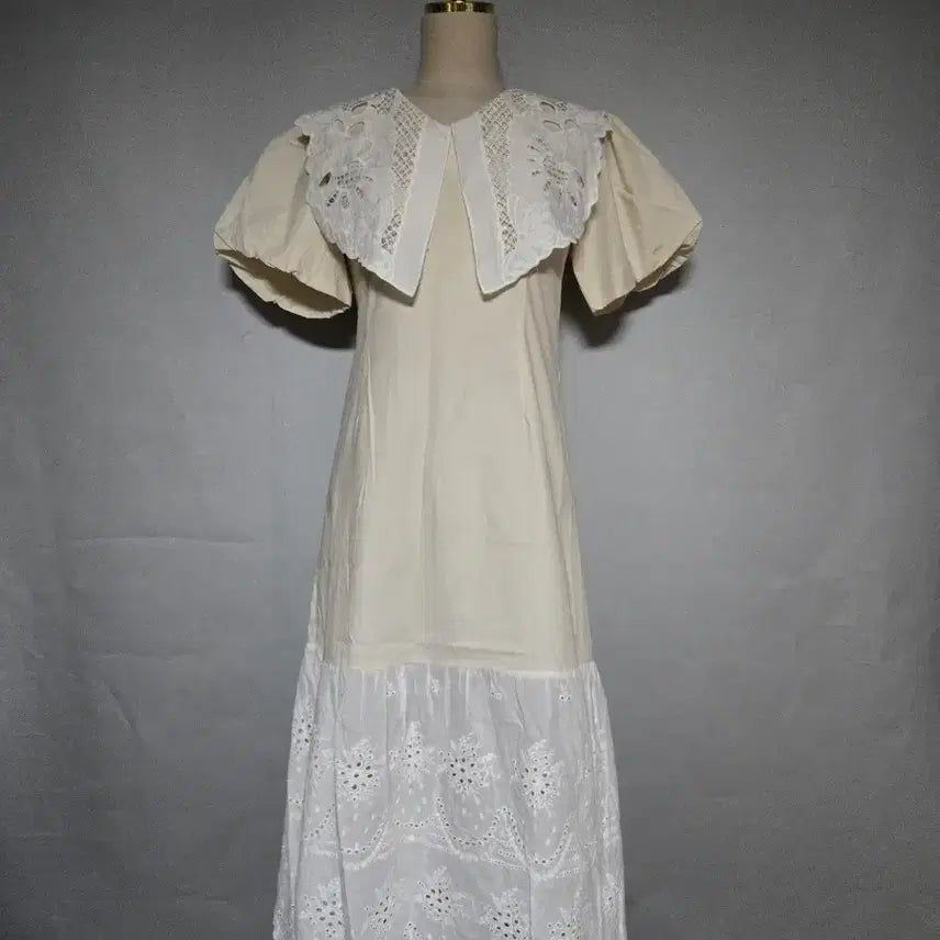 [BUNJANG] Long Dress with Large Collar / 빅카라 롱원피스
