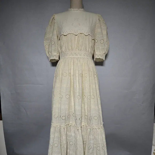 [BUNJANG] Cotton Lace Long Dress / 코튼 레이스 롱원피스