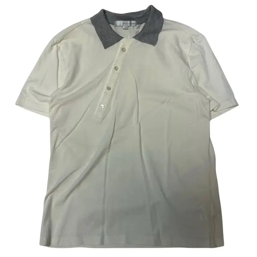 [BUNJANG] Solid Homme Woo Young Mi Diagonal Half-Sleeve Polo Shirt Size 95 / 솔리드옴므 우영미 사선반팔카라티 95