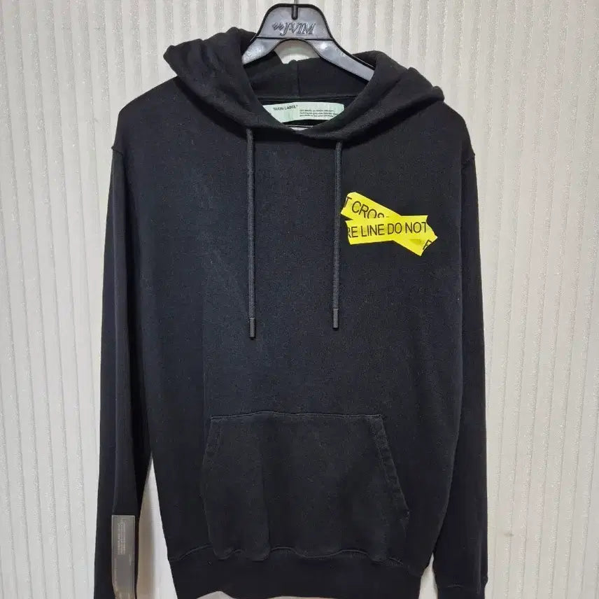 [BUNJANG] Off-White Cross Line Hoodie Black / 오프화이트 크로스 라인 후드티 블랙