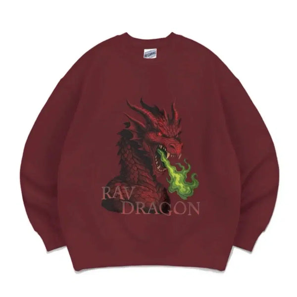 [BUNJANG] RAVDRAGON Oversized Sweatshirt / RAVDRAGON 오버핏 맨투맨 (S)