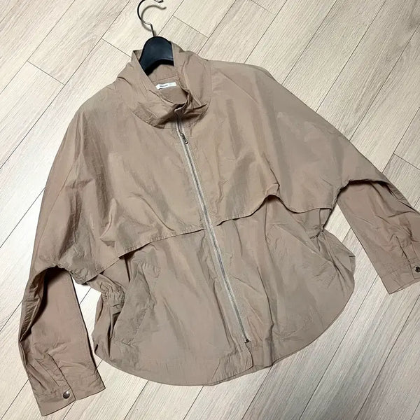 [BUNJANG] DAILYLOOK Summer Jumper Beige Lightweight Windbreaker Jacket / 데일리룩 DAILYLOOK 프라 썸머 점퍼 베이지 바스락 경량 바람막이 자켓 야상
