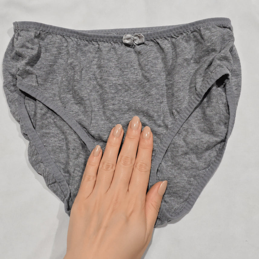 [BUNJANG] XL Grey Ribbon Panties (Used) / (중고) [XL] 그레이 리본 팬티