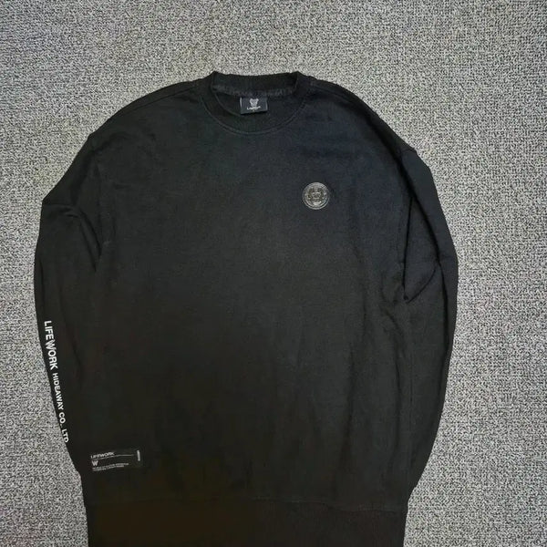 [BUNJANG] Lifework Black Sweatshirt / 라이프워크 맨투맨 티셔츠 블랙