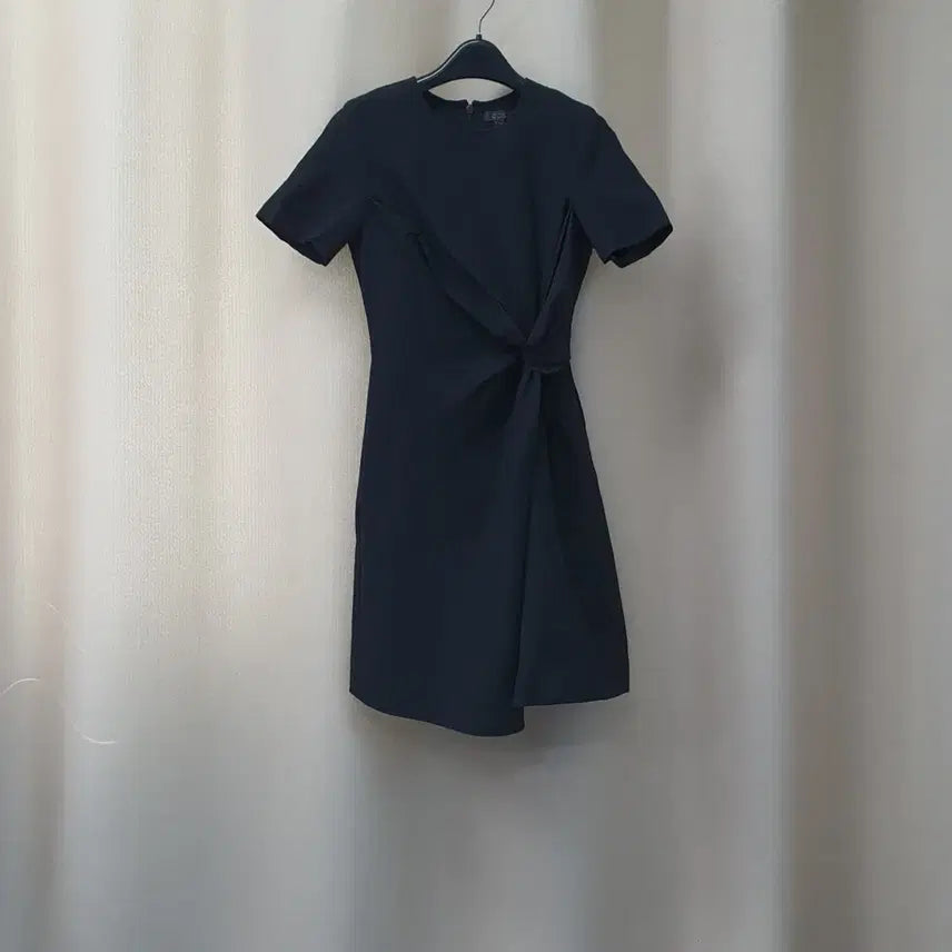 [BUNJANG] COS Linen Short-Sleeve Wrap Dress / COS 코스 린넨 반소매 랩 원피스
