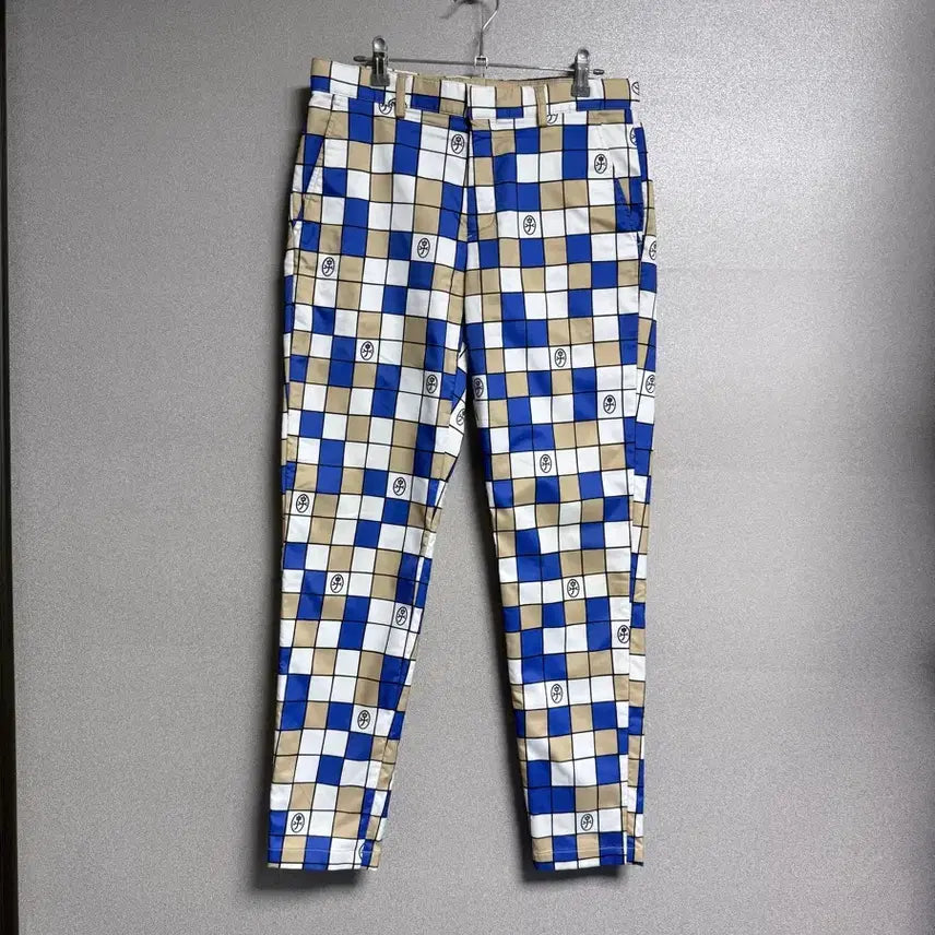[BUNJANG] Castelbajac Men's 30-inch Check Pattern Golf Pants / 새상품급_ 까스텔바작 체크 패턴 남성 30인치(78) 골프 팬츠