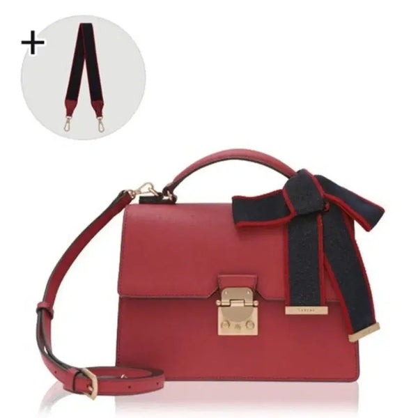 [BUNJANG] Lovecat Red Shoulder Bag with Strap / 러브켓 가방 레드 + 숄더 스트랩 포함