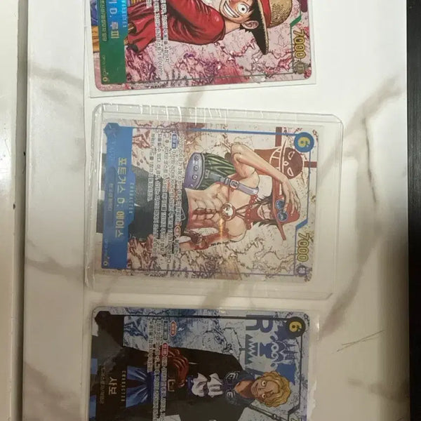 [BUNJANG] One Piece Card Set: Luffy, Ace, Sabo Parallel / 원피스 카드 루피 에이스 사보 세트 페러렐