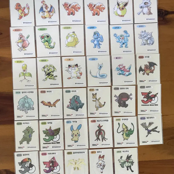 [BUNJANG] Pokemon Panini Stickers Bundle Set / 포켓몬스터 띠부씰 일괄
