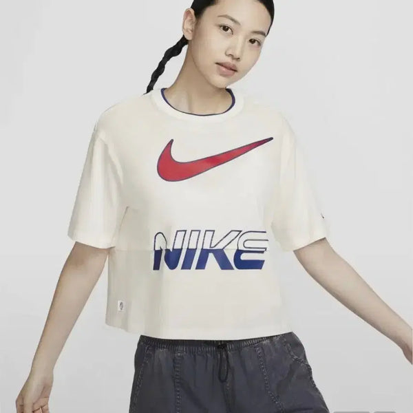 [BUNJANG] Nike Short Sleeve Cotton Crop T-Shirt / 나이키 반소매 크롭 면티