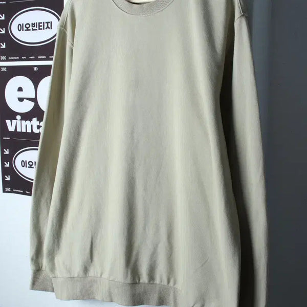 [BUNJANG] TOPTEN Big Size Plain Old School Sweatshirt (3XL) - Light Green / (3XL) 탑텐 맨투맨 티셔츠 빅사이즈 연그린 무지 올드스쿨-H37459