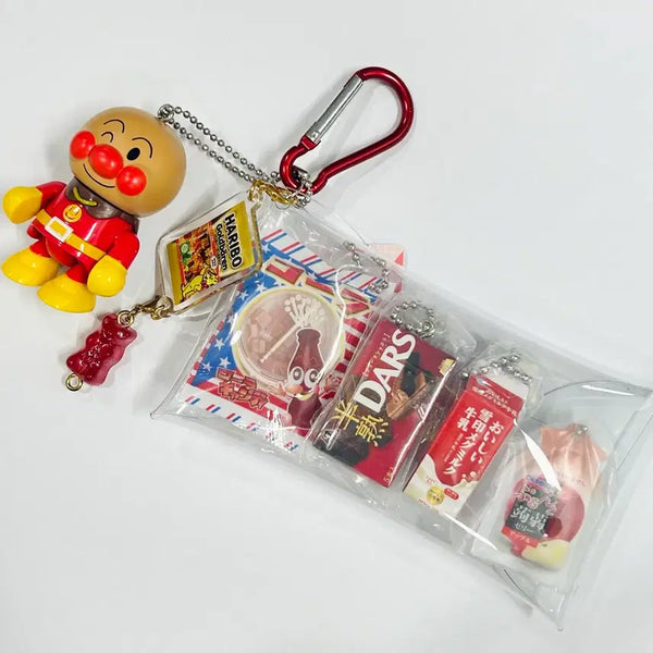[BUNJANG] Anpanman Transparent Pouch / 가챠 투명 파우치 일본 과자 레드 호빵맨