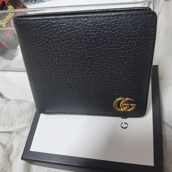 [BUNJANG] Gucci GG Marmont Bi-fold Wallet Black / 구찌 GG 마몽 2단 반지갑 블랙
