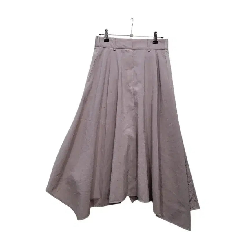 [BUNJANG] System Zigzag Pattern Wide-Hem Long Skirt / 한섬 시스템 폴리 면소재 하단 지그재그 패턴 캐쥬얼한 디자인 옆 폭이 넓은 팬츠 느낌의 롱스커트