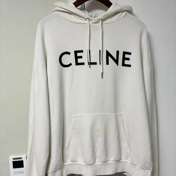 [BUNJANG] Celine Logo Hoodie White M / [정품] 셀린느 로고 후드티 화이트 M사이즈