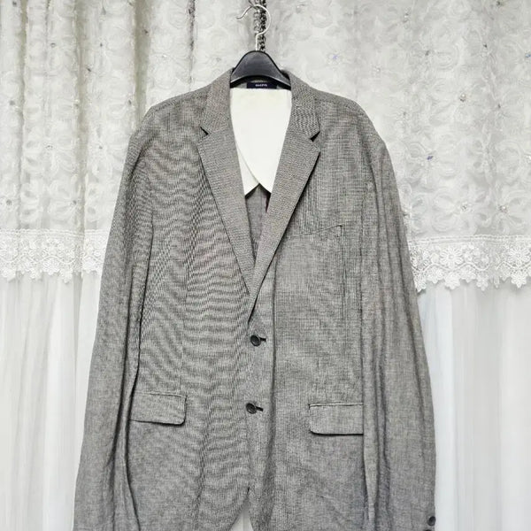 [BUNJANG] Hazzys Men's Linen Check Blazer / 헤지스  체크자켓