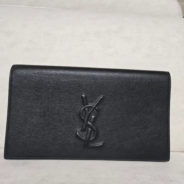 [BUNJANG] Saint Laurent YSL Logo Clutch Black / 생로랑 YSL 로고 클러치 블랙
