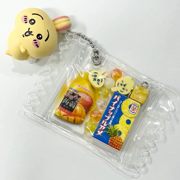 [BUNJANG] Chikawa Usagi Yellow Transparent Pouch / 가챠 투명 파우치 우사기 옐로우 일본 과자 먼작귀 치이카와