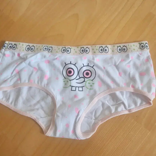 [BUNJANG] SpongeBob SquarePants Cotton Briefs (1pc) / 스폰지밥 캐릭터 면 팬티 1장:1,000