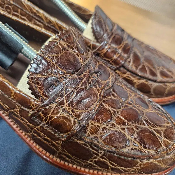 [BUNJANG] Prada Women's Crocodile Loafers / 프라다 여성 크로커다일 로퍼