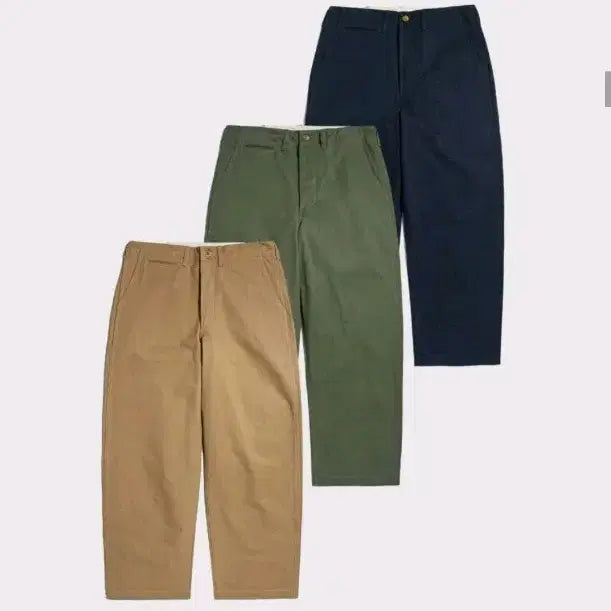 [BUNJANG] Bronson USMC Officer Trousers Bundle Set (Khaki, Olive, Dark Navy) Size 32 / (3개 일괄)브론슨 USMC Officer Trousers 카키, 올리브, 다크네이비 32사이즈