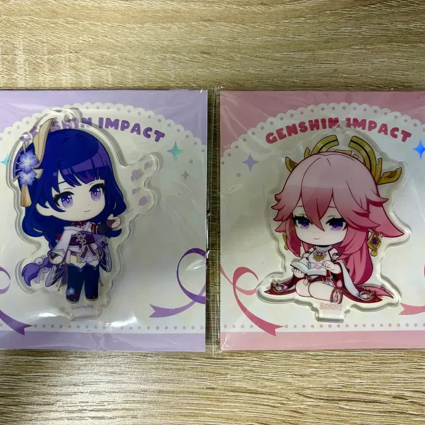 [BUNJANG] Genshin Impact Raiden & Yae Miko SD Acrylic Stand Set / 원신 라이덴&미코 sd 아크릴 스탠드 2종 일괄로 판매합니다.