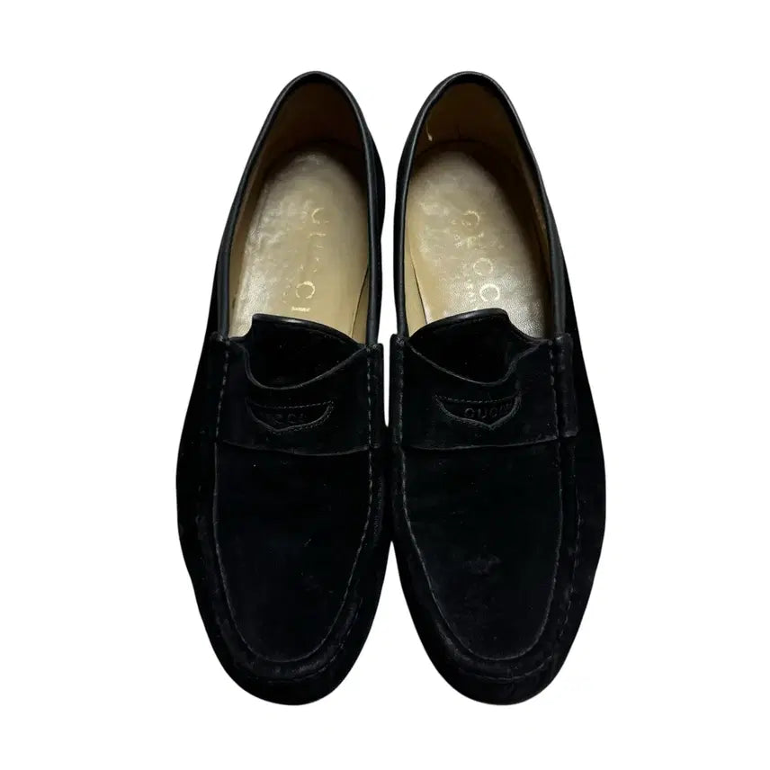 [BUNJANG] Gucci Black Suede Loafers Size 42E / 구찌 블랙 스웨이드 로퍼 42E 사이즈