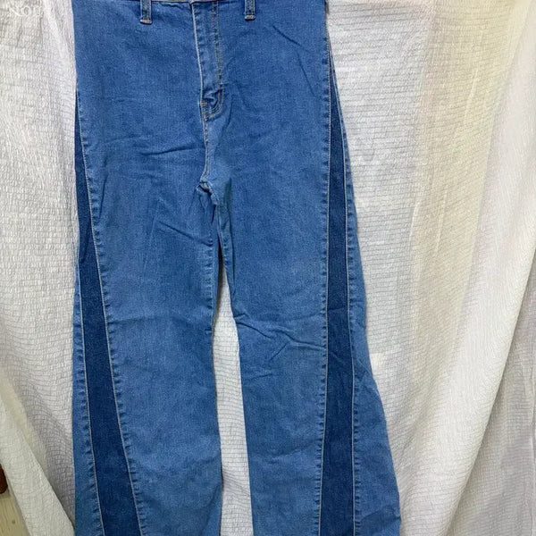 [BUNJANG] Color Block Denim Jeans Pants / 청바지 데님 팬츠 배색 포인트