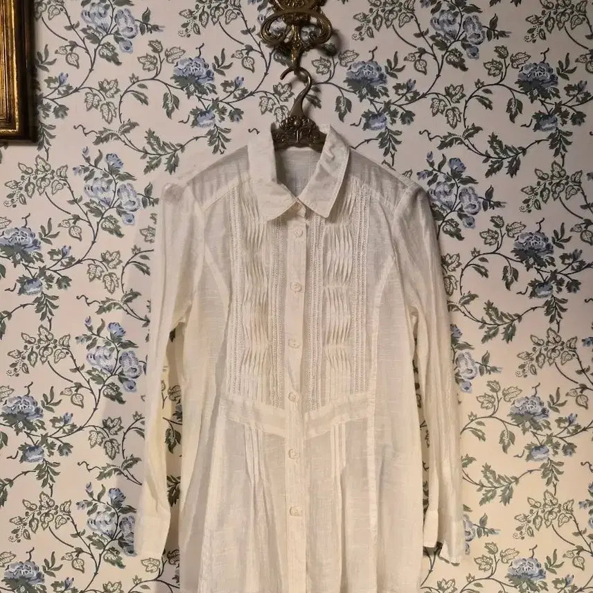 [BUNJANG] 100% Linen White Blouse / 린넨100 화이트 셔츠 블라우스