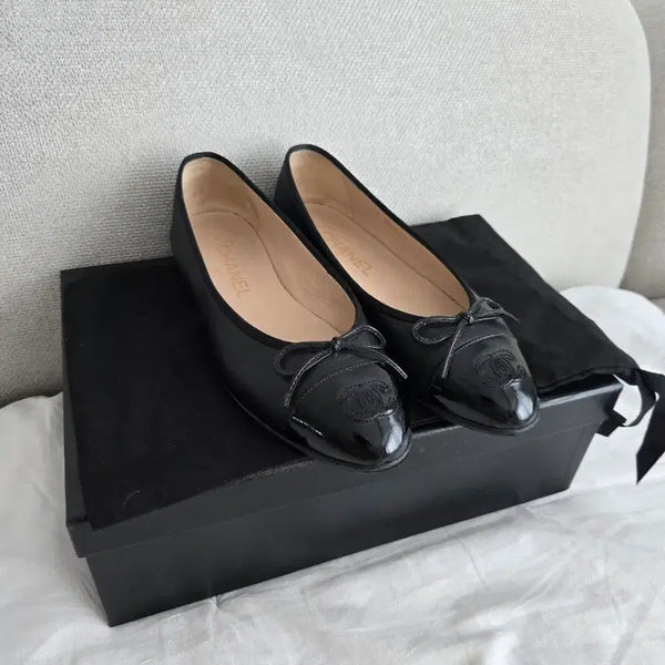 [BUNJANG] Chanel Ballerina Flats Black Size 37 / 샤넬 발레리나 플랫 슈즈 블랙 37
