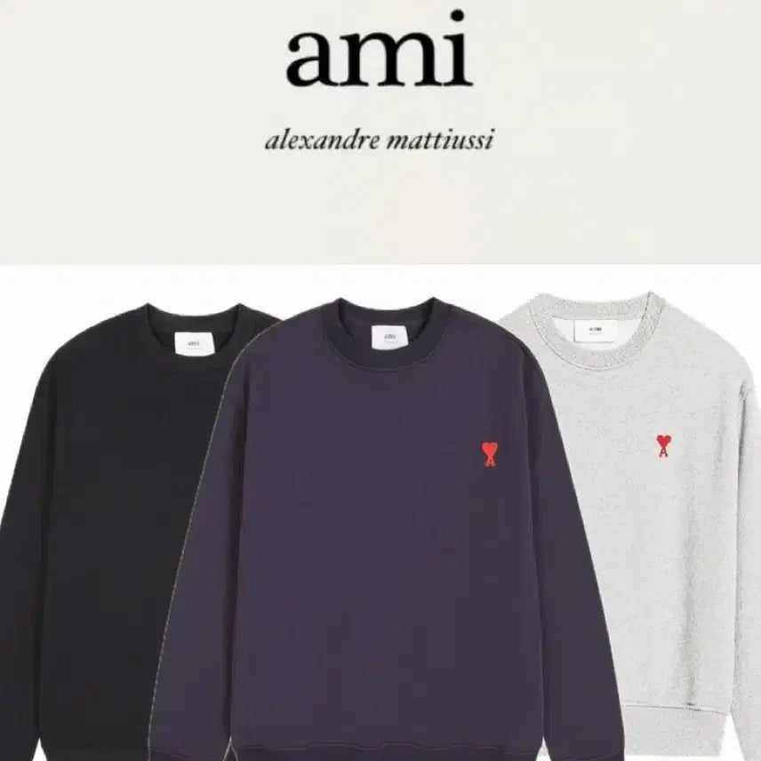 [BUNJANG] AMI Small Heart Logo Sweatshirt / [최저가 정품] 아미 스몰 하트 로고 맨투맨