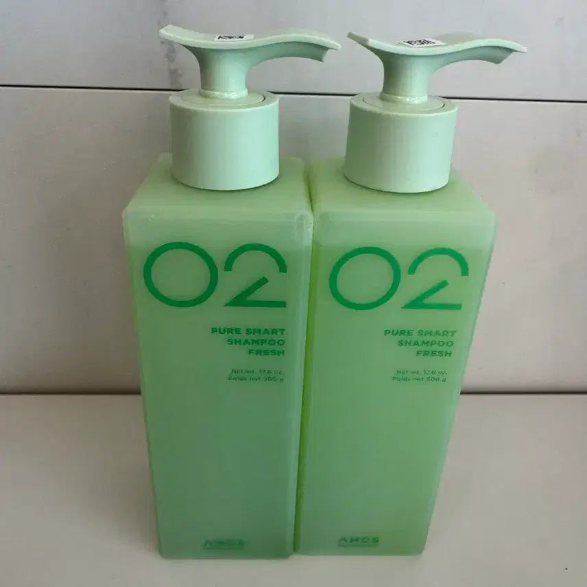 [BUNJANG] Amos Pure Smart Shampoo Fresh Set (2x 500g) / 아모스 퓨어스마트 샴푸 프레쉬 2개