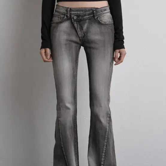 [BUNJANG] Synergy Unbalanced Denim Pants L / 정가 129,000 시착 1회)시너진 언발란스 데님 팬츠 L