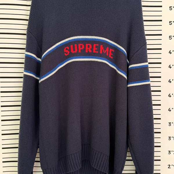 [BUNJANG] Supreme Chest Stripe Sweater XL / 슈프림(supreme) 체스트 스트라이프 스웨터