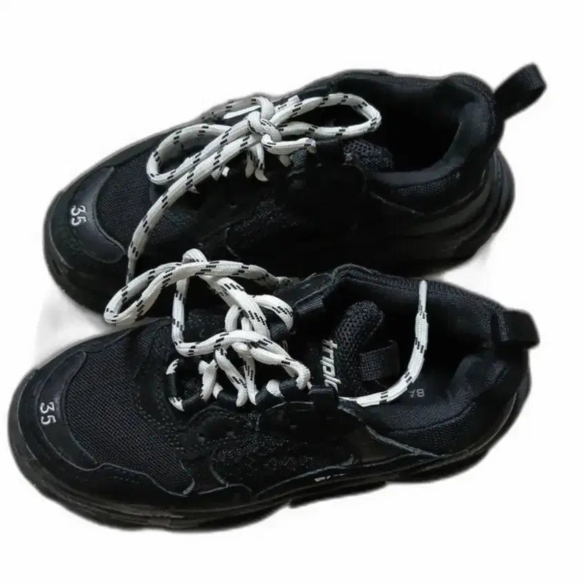 [BUNJANG] Balenciaga Triple S Black Sneakers Size 35 / 발렌시아가 트리플S 블랙 35사이즈