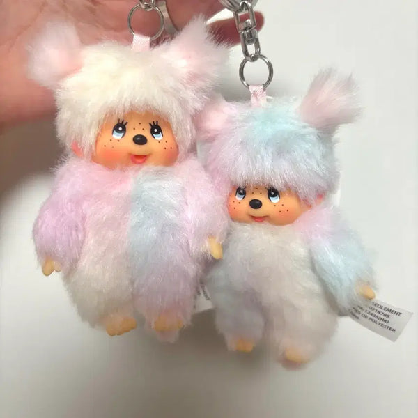[BUNJANG] Monchhichi Tie-Dye Keyring Doll Set / 몬치치 타이다이 키링 인형 두개 세트