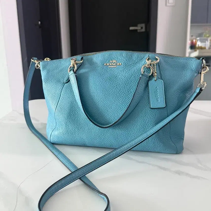 [BUNJANG] Coach Shoulder Bag Blue Leather / 코치 숄더백 블루