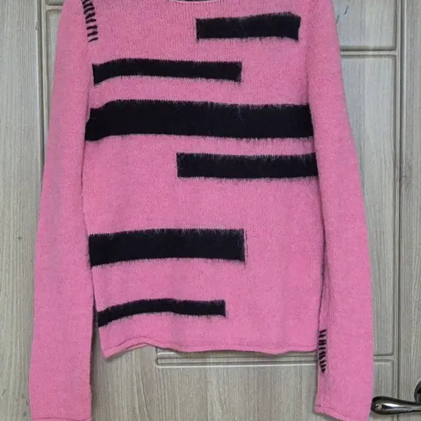 [BUNJANG] TheOpen Product Alpaca Blend Knit Top - Pink, Size S / 더오픈프로덕트 니트(여성)S