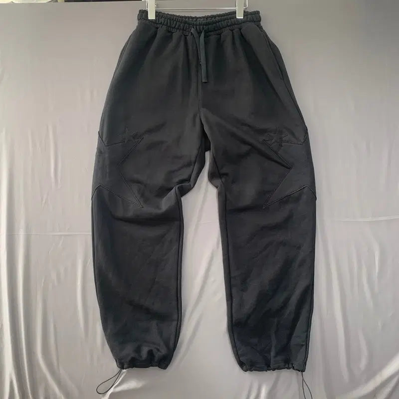 [BUNJANG] KIMS Star Patch Sweat Jogger Pants / KIMS 킴스 쓰리 싱글 스타 패치 스웻 조거팬츠