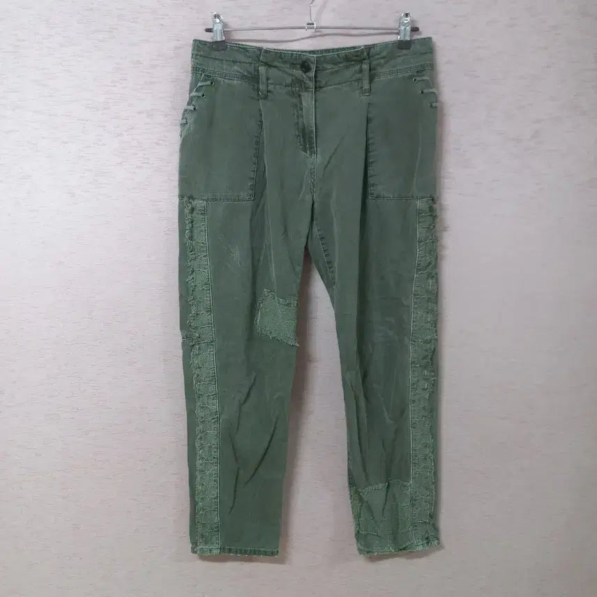 [BUNJANG] Dandihaha Vintage Cargo Pants (Khaki, Cotton) / B8-25/시스템 카키 빈티지 팬츠 봄가을 여성